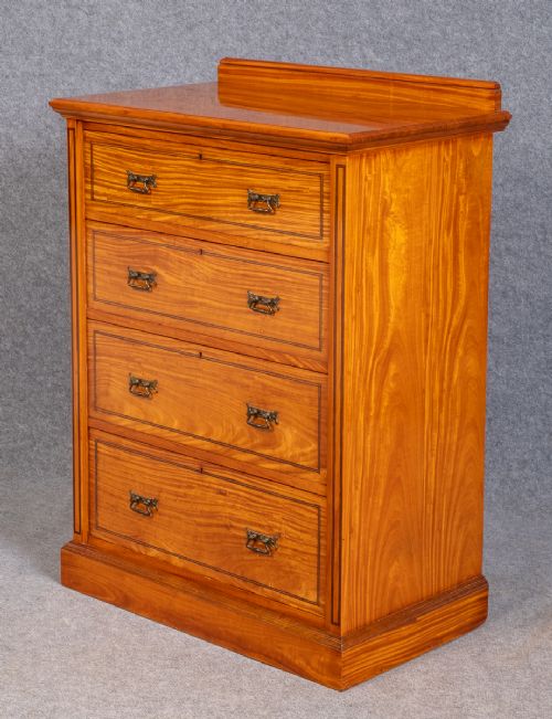 Superior Quality Satinwood & Inlaid Chest of Drawers