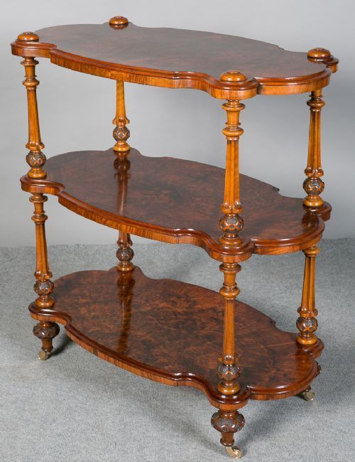 Fine Victorian Burr Walnut Whatnot