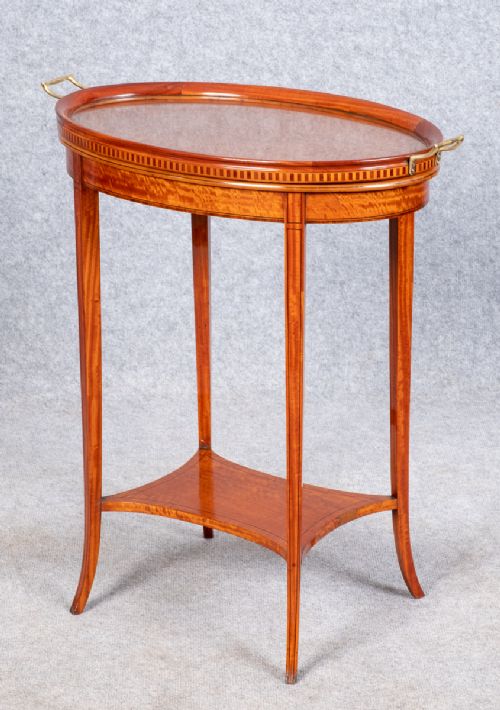 Edwardian Satinwood Tray Top Occasional Table