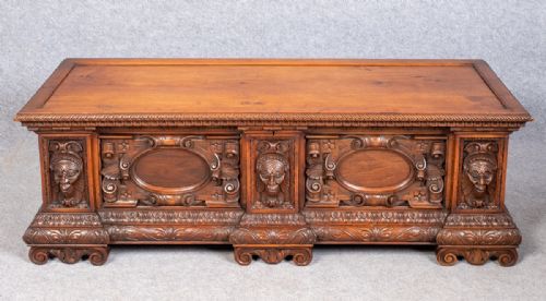 Italian 19th.century Walnut Cassone Coffer