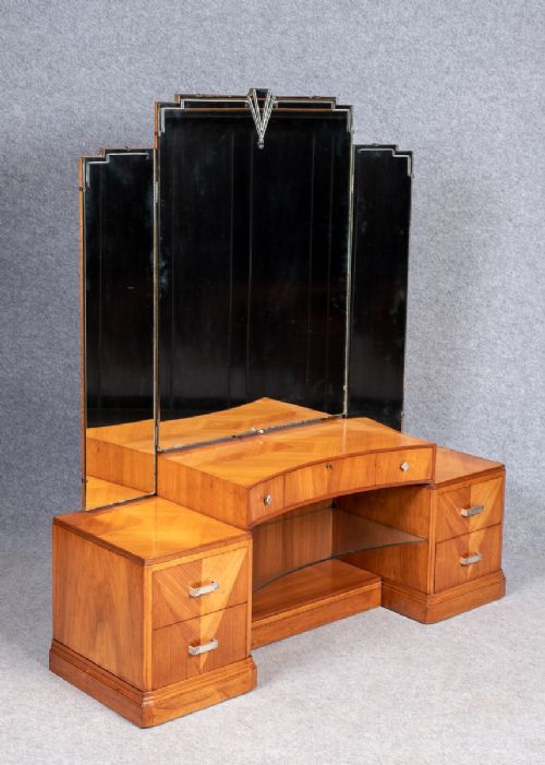 Fabulous Art Deco Walnut Dressing Table