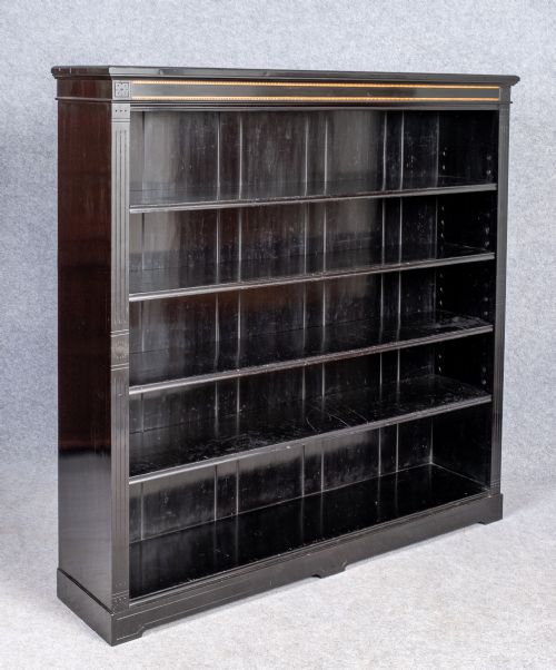 Aesthetic Ebonised Open Bookcase