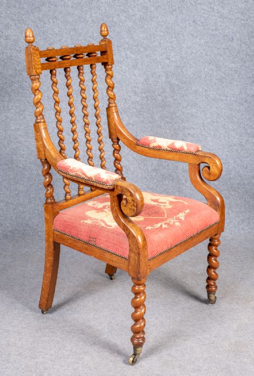 Antique Oak Desk Chair