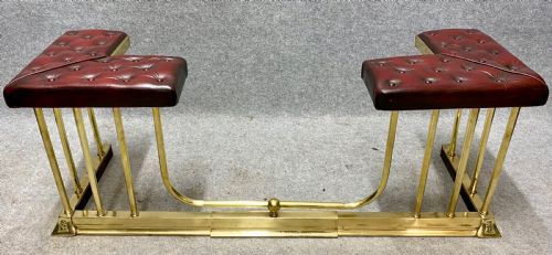 Adjustable Brass Club Fender with Leather Seats