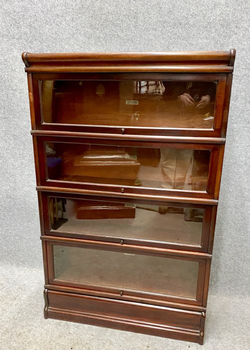 Mahogany 4 Tier Globe Werrnicke Bookcase