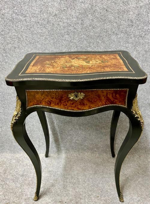 French !9th.century Marquetry Work Table
