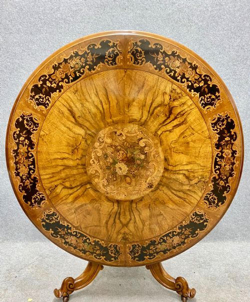 Victorian Marquetry Centre or Dining Table
