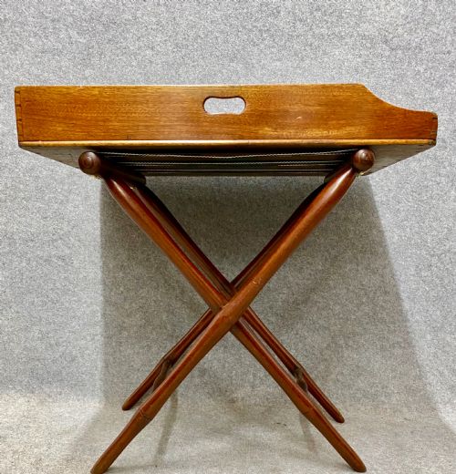 Antique Mahogany Butlers Tray on Stand