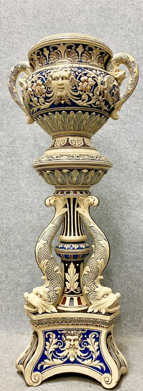 Impressive Large Antique Jardiniere on Stand