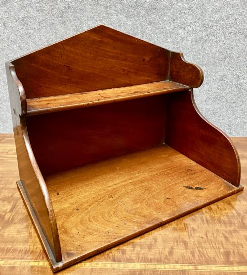 ANTIQUE MAHOGANY DESK TIDY BOOKSHELF