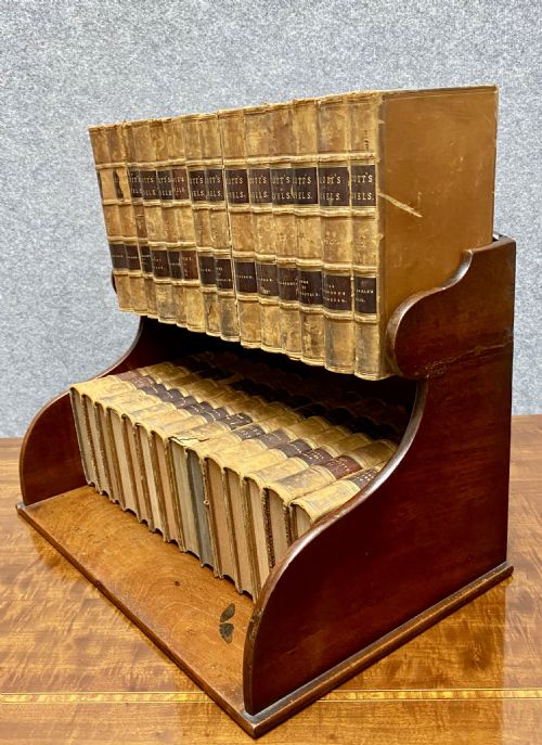 ANTIQUE MAHOGANY DESK TIDY BOOKSHELF - ADDITIONAL PHOTO 1
