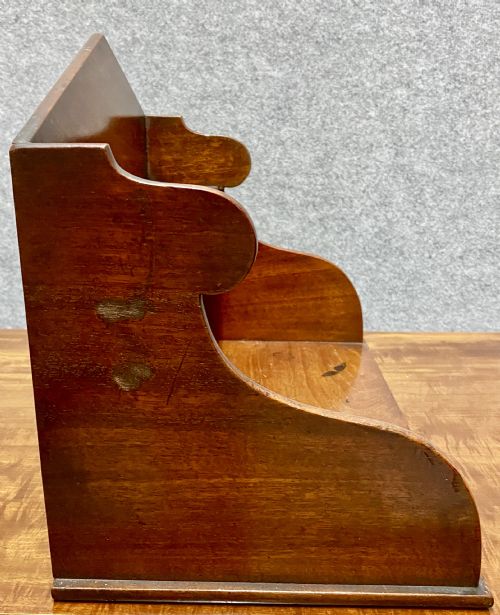 ANTIQUE MAHOGANY DESK TIDY BOOKSHELF - ADDITIONAL PHOTO 2