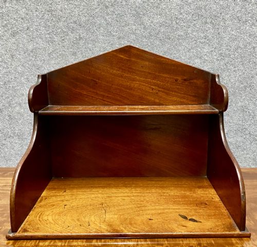 ANTIQUE MAHOGANY DESK TIDY BOOKSHELF - ADDITIONAL PHOTO 3
