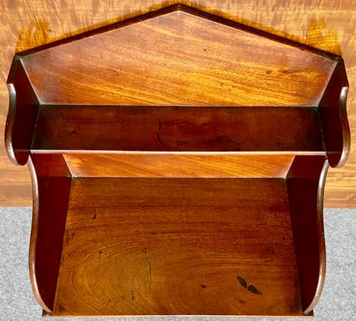 ANTIQUE MAHOGANY DESK TIDY BOOKSHELF - ADDITIONAL PHOTO 5