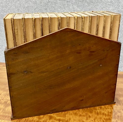 ANTIQUE MAHOGANY DESK TIDY BOOKSHELF - ADDITIONAL PHOTO 8
