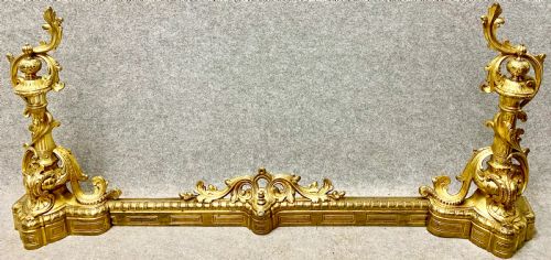 19th.c. French Rococo Extendable Brass Fender