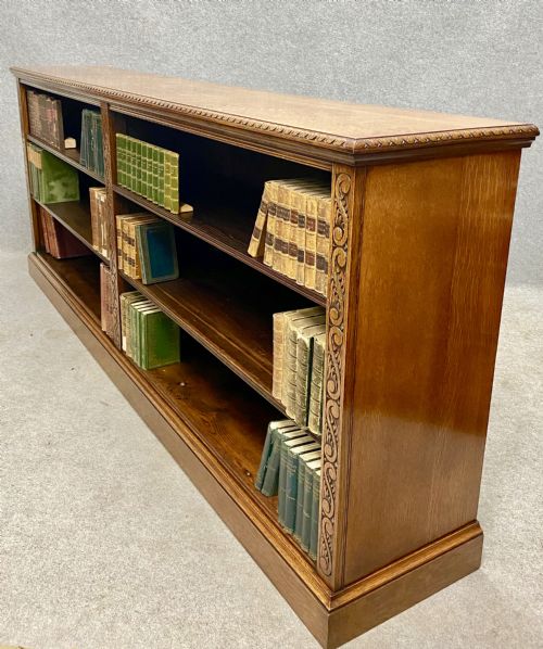 Substantial Victorian Oak Open Bookcase