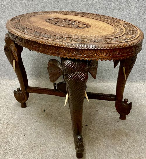 Good Anglo Indian Elephant Coffee Table