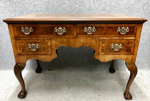 Georgian Style Walnut Low Boy Desk