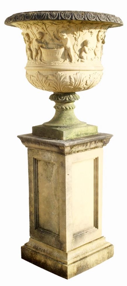 Large Garden Urn on Pedestal