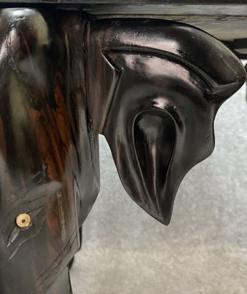 SMALL CEYLONESE SPECIMEN WOOD ELEPHANT TABLE - ADDITIONAL PHOTO 8