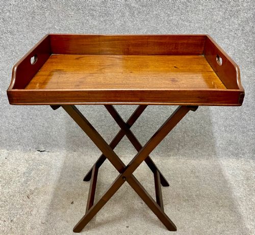 Antique Mahogany Butler's Tray on Stand