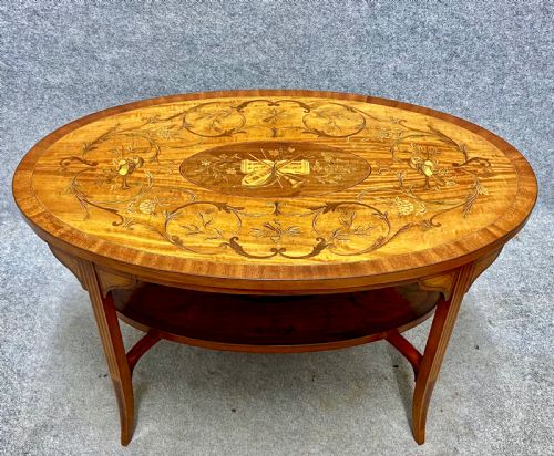 Stunning Sheraton Revival Satinwood Coffee Table
