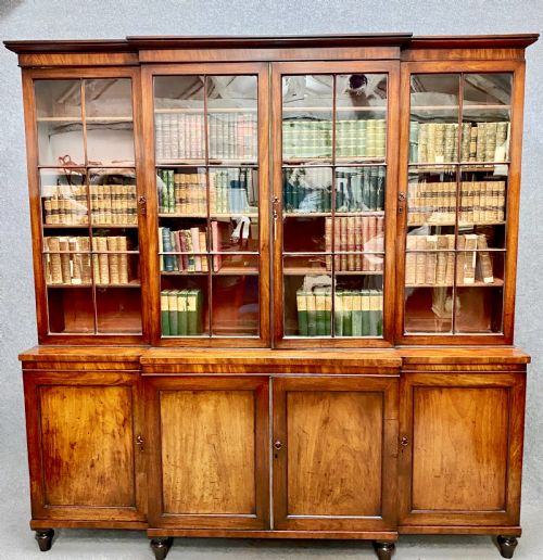 George IV Mahogany Breakfront Bookcase