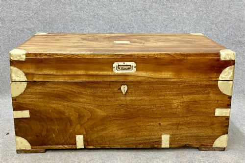 Anglo Indian Camphor Wood Campaign Trunk
