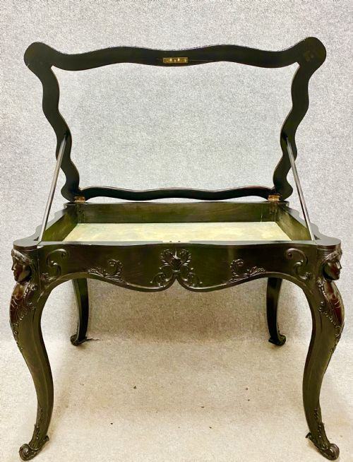 Large Ceylonese ( Sri Lankan )Solid Ebony Bijouterie Table
