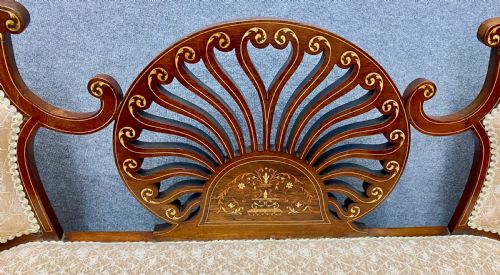 SUPERB MAHOGANY INLAID PARLOUR SUITE - ADDITIONAL PHOTO 2