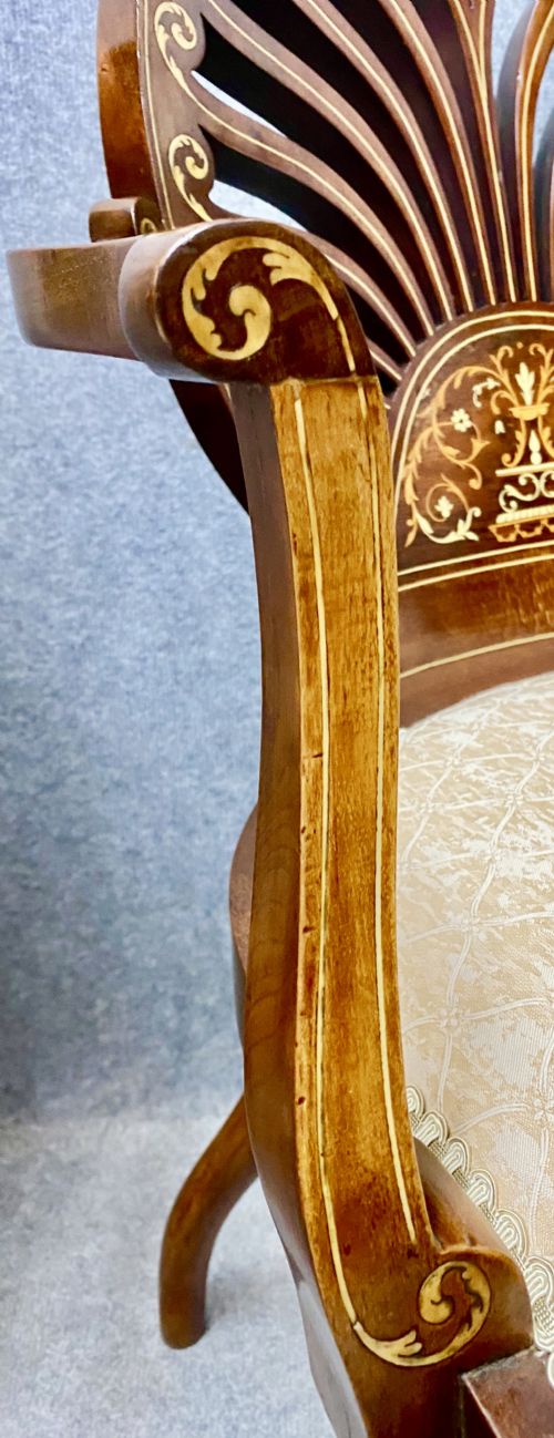 SUPERB MAHOGANY INLAID PARLOUR SUITE - ADDITIONAL PHOTO 4