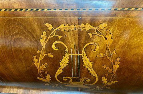 SUBSTANTIAL ANTIQUE DUTCH MARQUETRY INLAID BUREAU - ADDITIONAL PHOTO 4