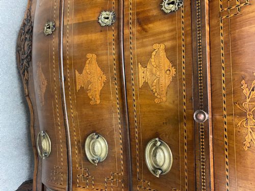 SUBSTANTIAL ANTIQUE DUTCH MARQUETRY INLAID BUREAU - ADDITIONAL PHOTO 9