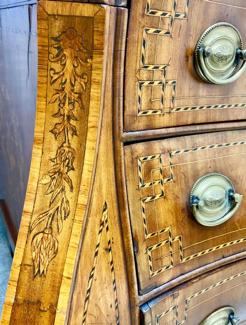 SUBSTANTIAL ANTIQUE DUTCH MARQUETRY INLAID BUREAU - ADDITIONAL PHOTO 15