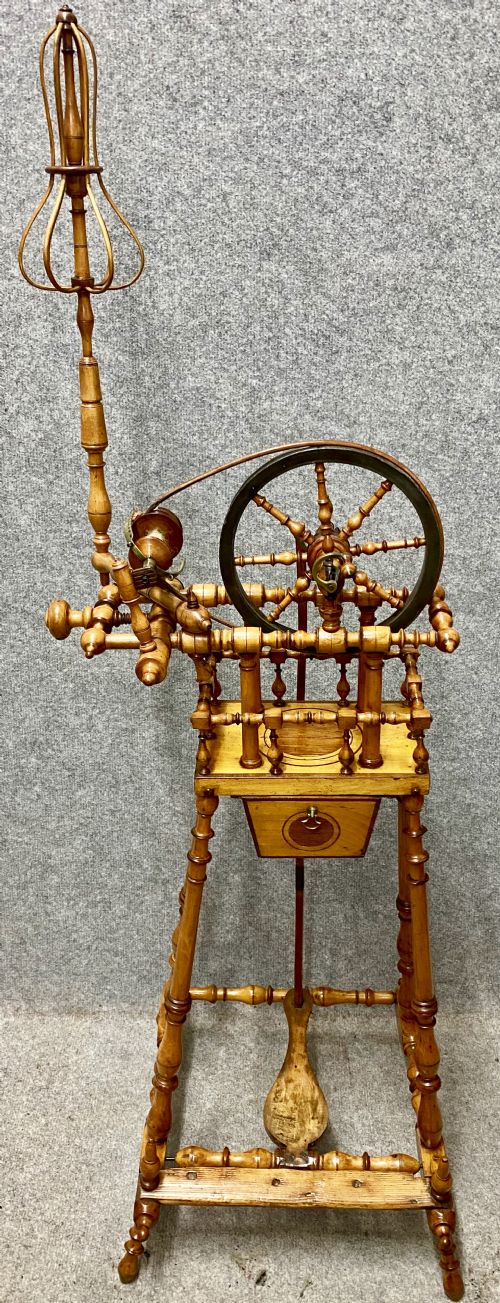 Rare 18th Century Boxwood Spinning Wheel