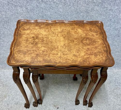 Burr Walnut Nest of Tables by Beresford & Hicks