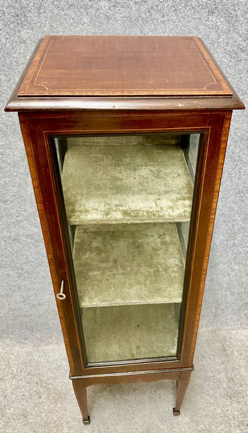 Edwardian Pedestal Bijouterie Display Cabinet