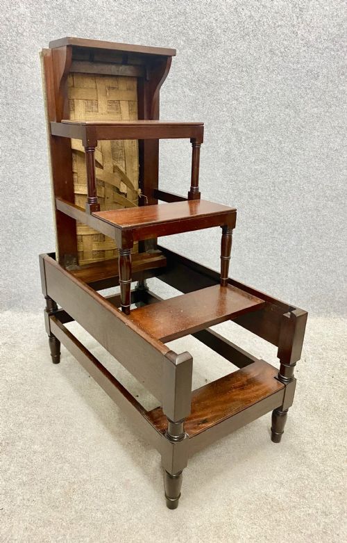Rare George III  Mahogany Metamorphic Stool / Library Steps