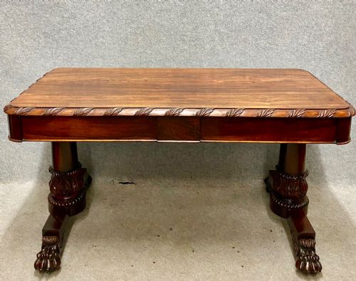 William IV Rosewood 2 Drawer Centre Table