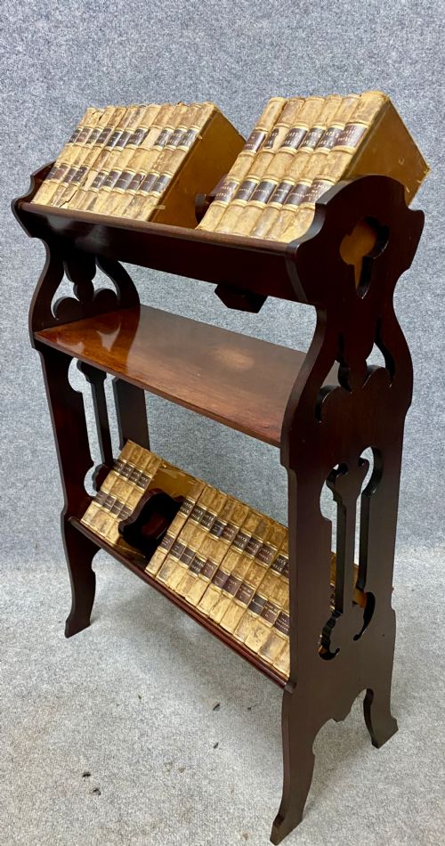 Edwardian Mahogany Book Trough