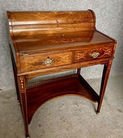 Fine Sheraton Revival Ladies Writing Desk