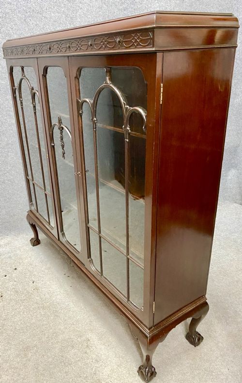 EDWARDIAN MAHOGANY BOOKCASE - ADDITIONAL PHOTO 6