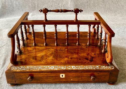 Regency Rosewood Desk Top Book Carrier