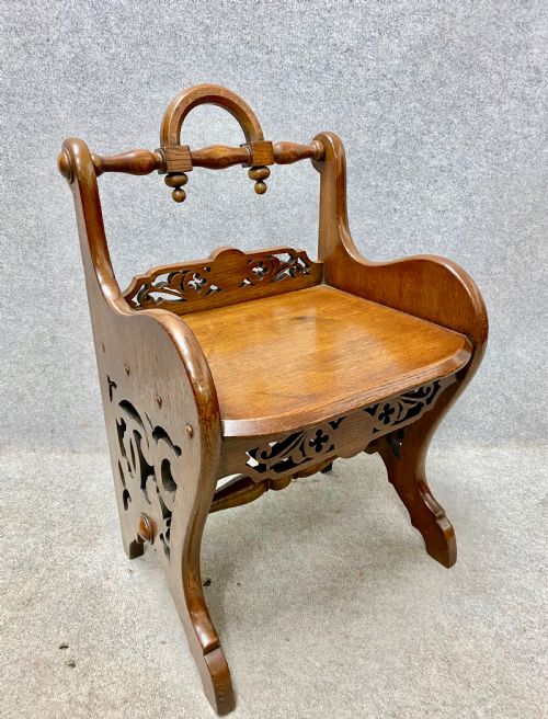 Unusual Richard Bridgens Oak Hall Seat