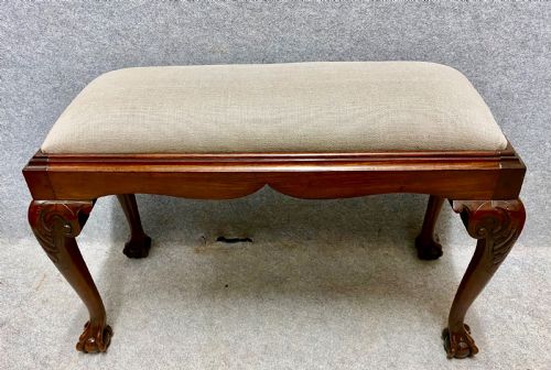 Chippendale Style Mahogany Window Seat