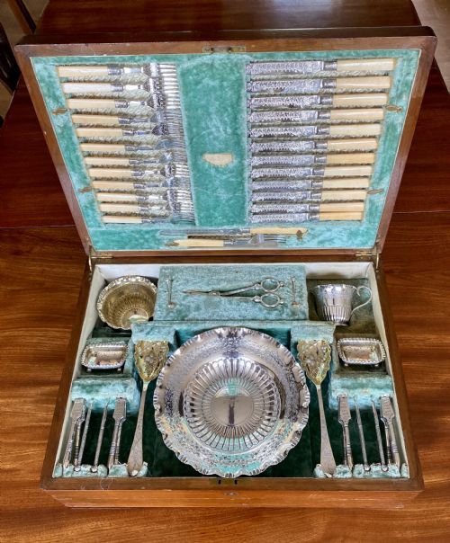 Good Edwardian Silver Plated Canteen