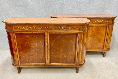 Fine Pair of Sheraton Revival Side Cabinets