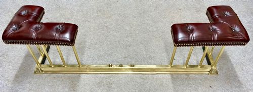 Adjustable Brass & Leather Club Fender