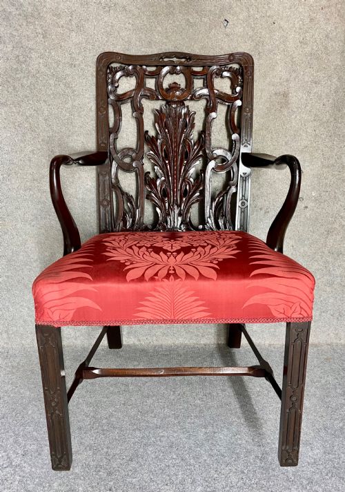 18TH C MAHOGANY ELBOW CHAIR ATTRIBUTED TO ROBERT MANWARING - ADDITIONAL PHOTO 2